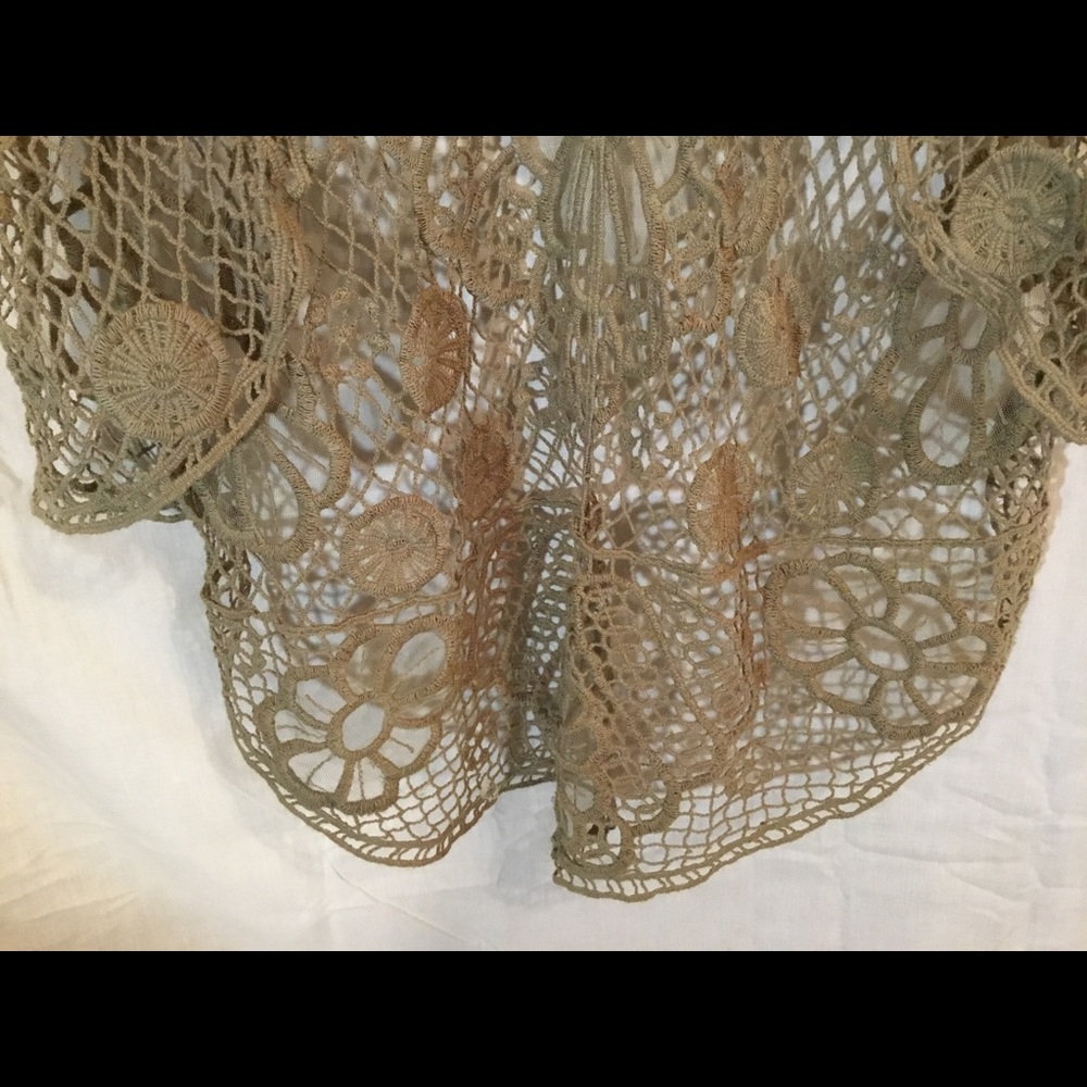 POOF Lace macrame vest top duster
